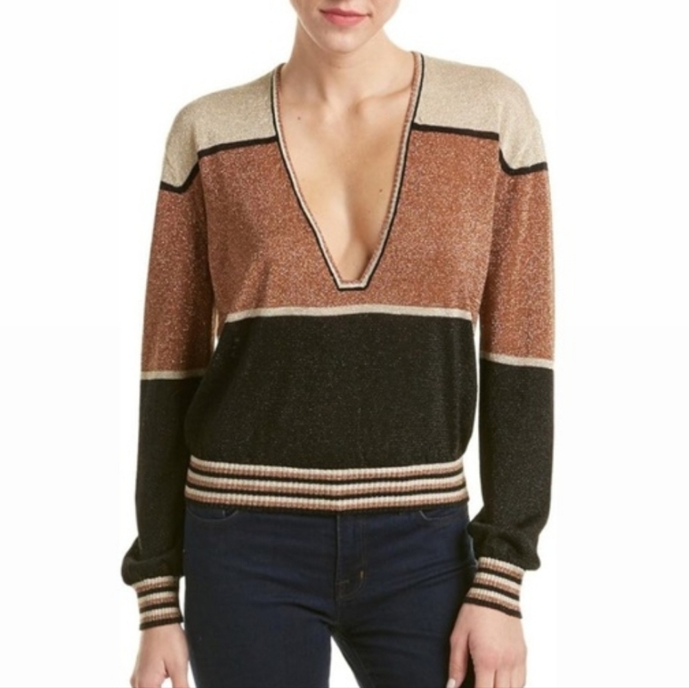Free People Gold Dust Sweater Small